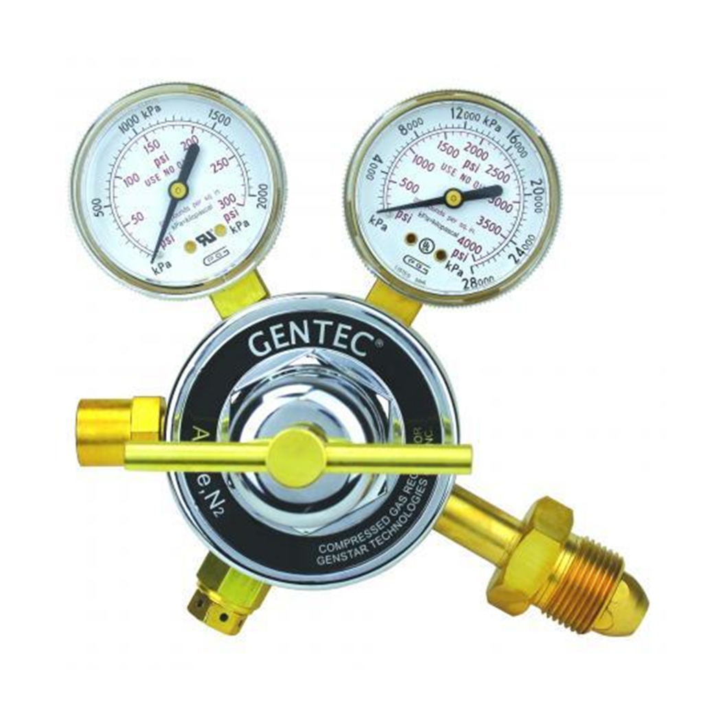 2000 PSI Nitrogen Regulator – Performance Design PD-1400-LQ – With 6ft Stainless Hose & No-Loss Air Chuck